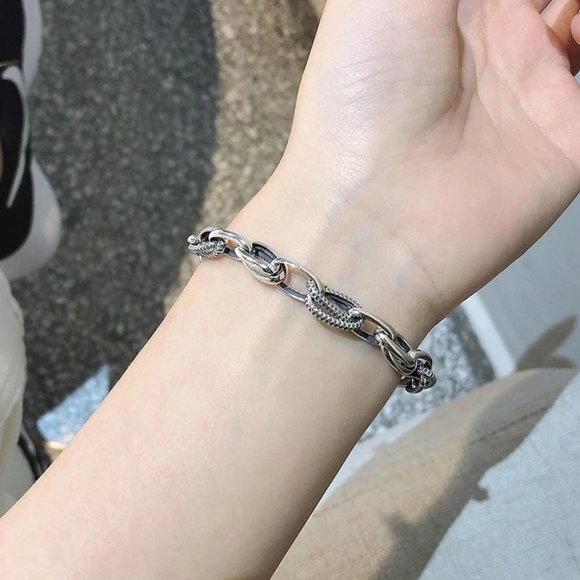 *NEW 925 Sterling Silver Link Chain Bracelet - Picture 2 of 7